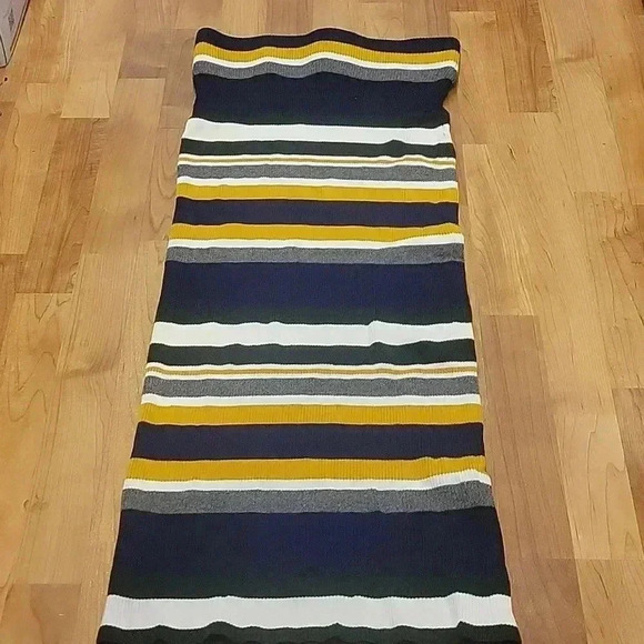 Callahan Tube Dress Knit Strapless Multicolor Striped Midi L - Picture 9 of 9